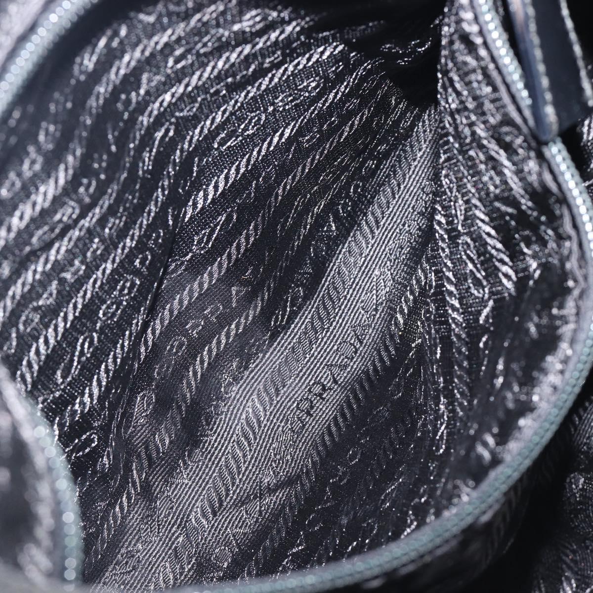 PRADA Backpack Nylon Black Silver Auth 201521