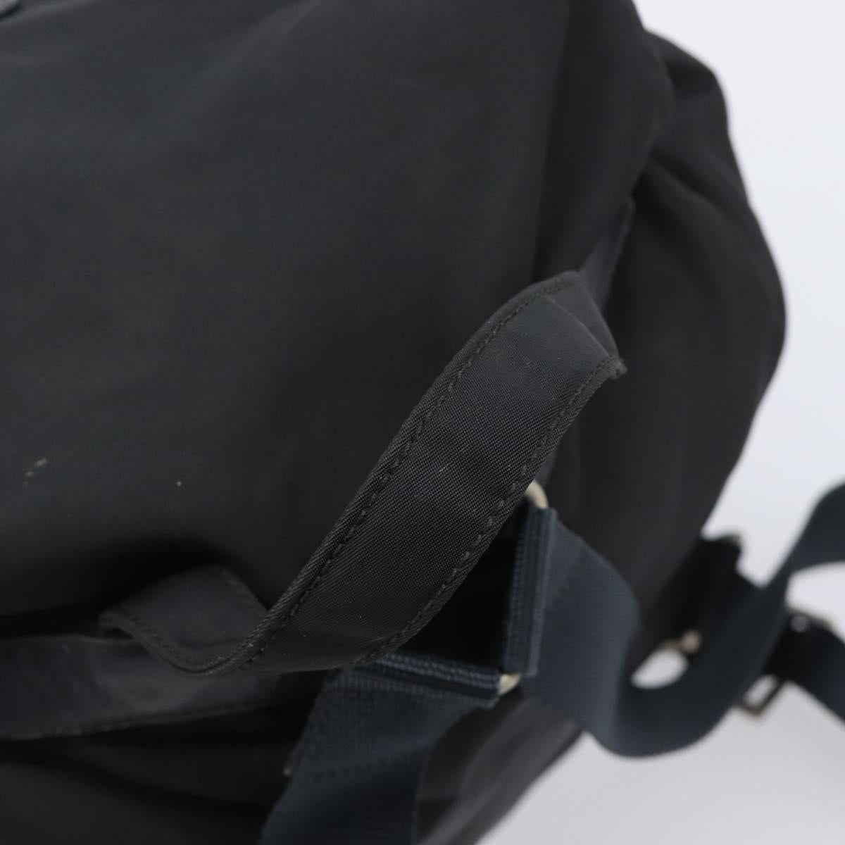PRADA Backpack Nylon Black Silver Auth 201521