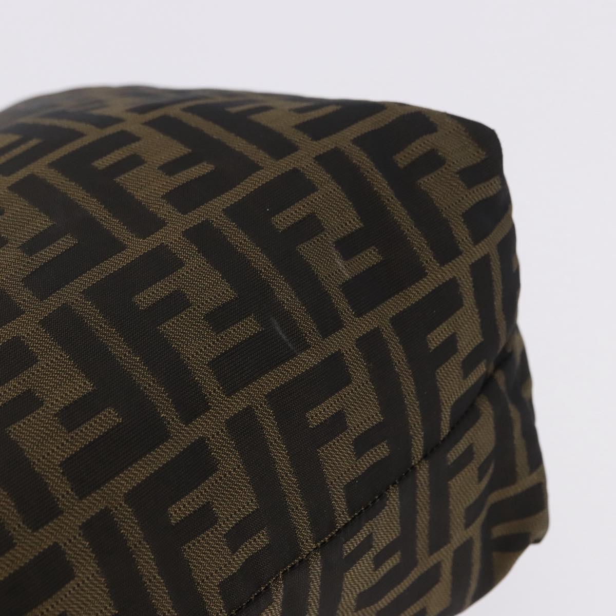 FENDI Zucca Canvas Tote Bag Black Brown Auth 201522