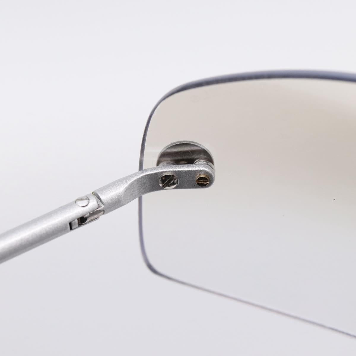 CHANEL Glasses metal Silver CC Auth 201529M