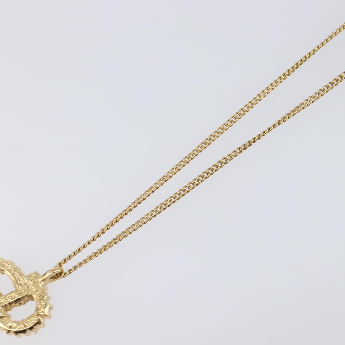 Christian Dior Necklace metal Gold Auth 201530M