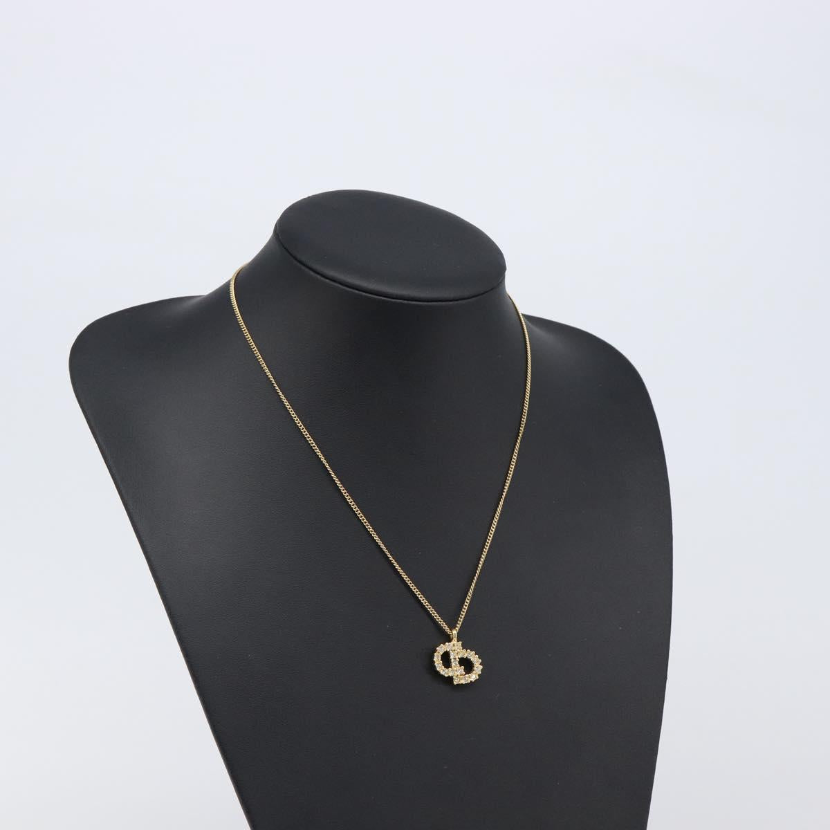 Christian Dior Necklace metal Gold Auth 201530M