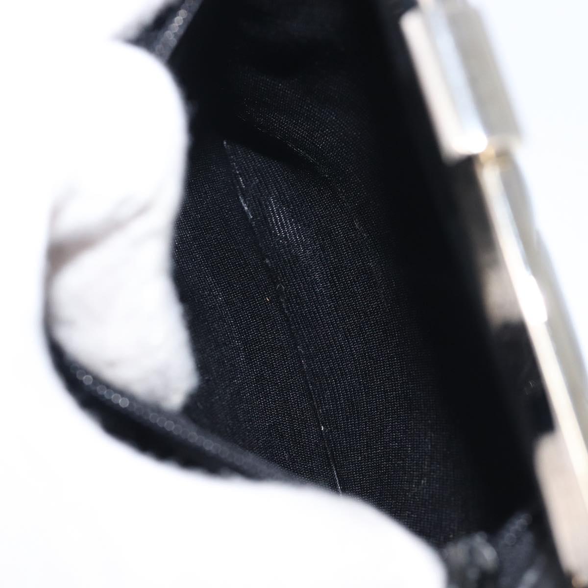 CHANEL Matelasse Hand Bag Patent leather Black Silver CC Auth 201536V