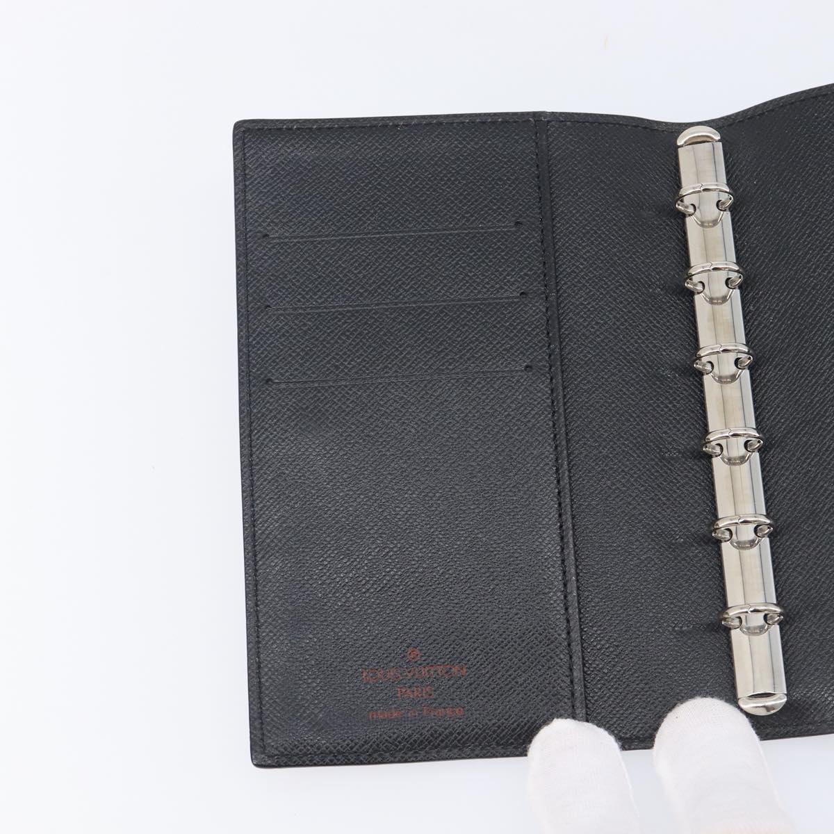 LOUIS VUITTON Epi Agenda PM Day Planner Cover Black R20052 LV Auth 201542