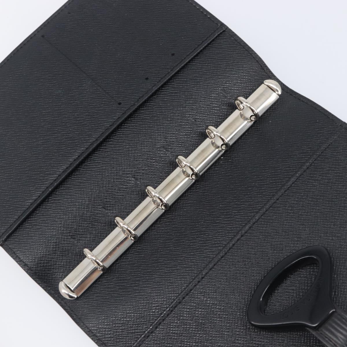 LOUIS VUITTON Epi Agenda PM Day Planner Cover Black R20052 LV Auth 201542