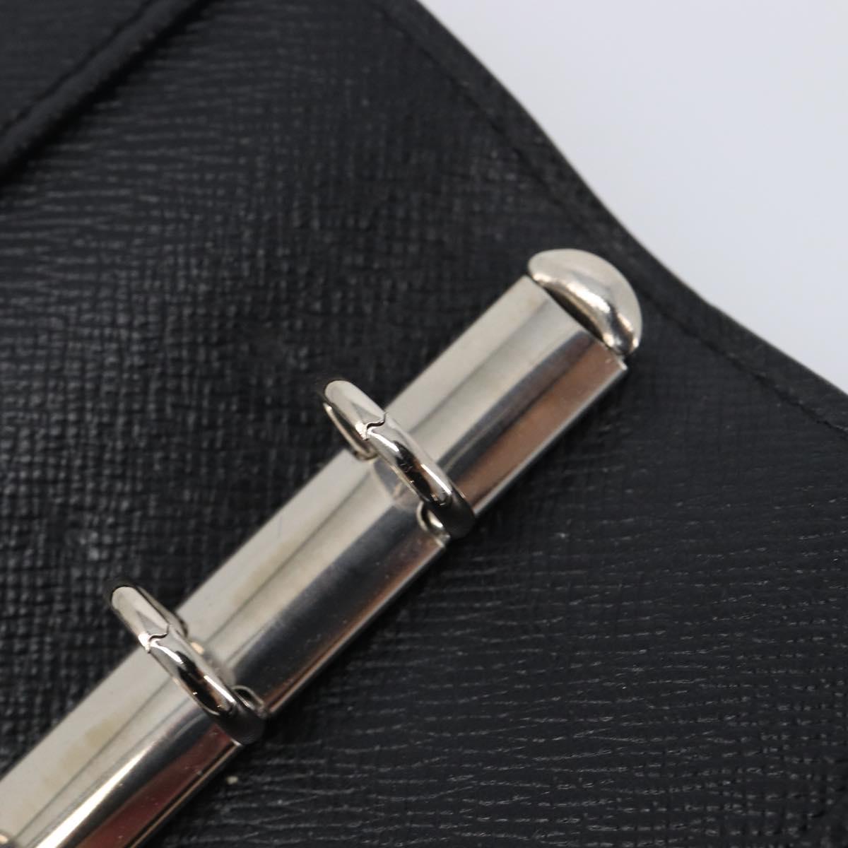 LOUIS VUITTON Epi Agenda PM Day Planner Cover Black R20052 LV Auth 201542