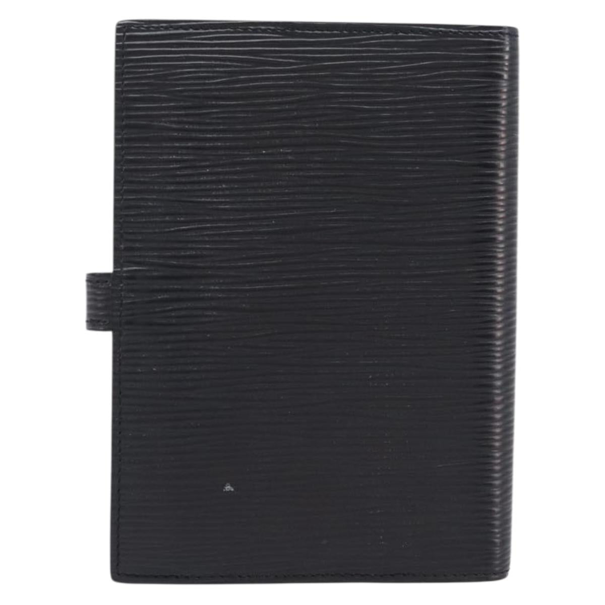 LOUIS VUITTON Epi Agenda PM Day Planner Cover Black R20052 LV Auth 201542