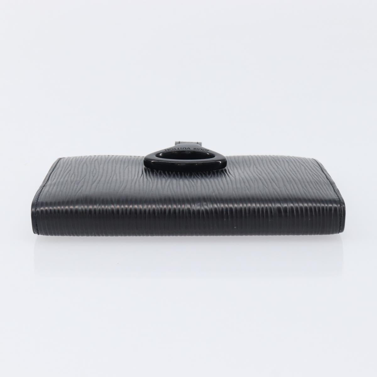 LOUIS VUITTON Epi Agenda PM Day Planner Cover Black R20052 LV Auth 201542