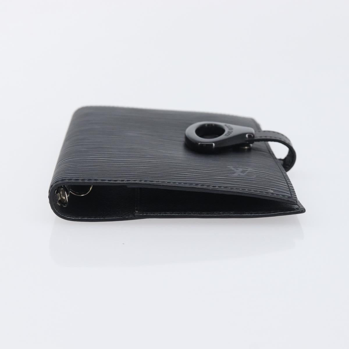 LOUIS VUITTON Epi Agenda PM Day Planner Cover Black R20052 LV Auth 201542