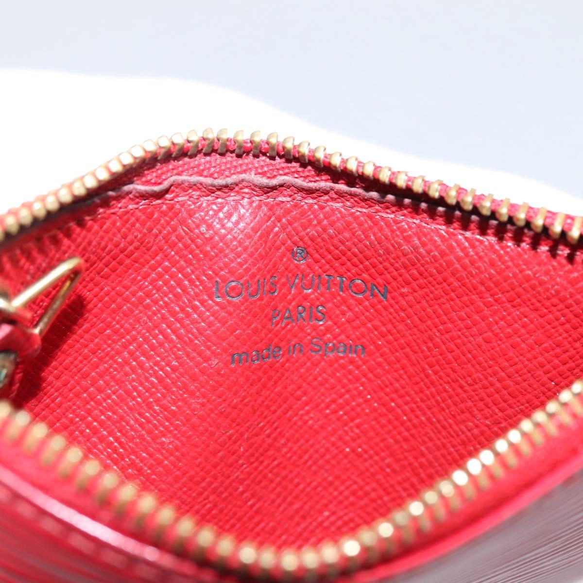 LOUIS VUITTON Epi Pochette Cles Coin Purse Red M63807 LV Auth 201546