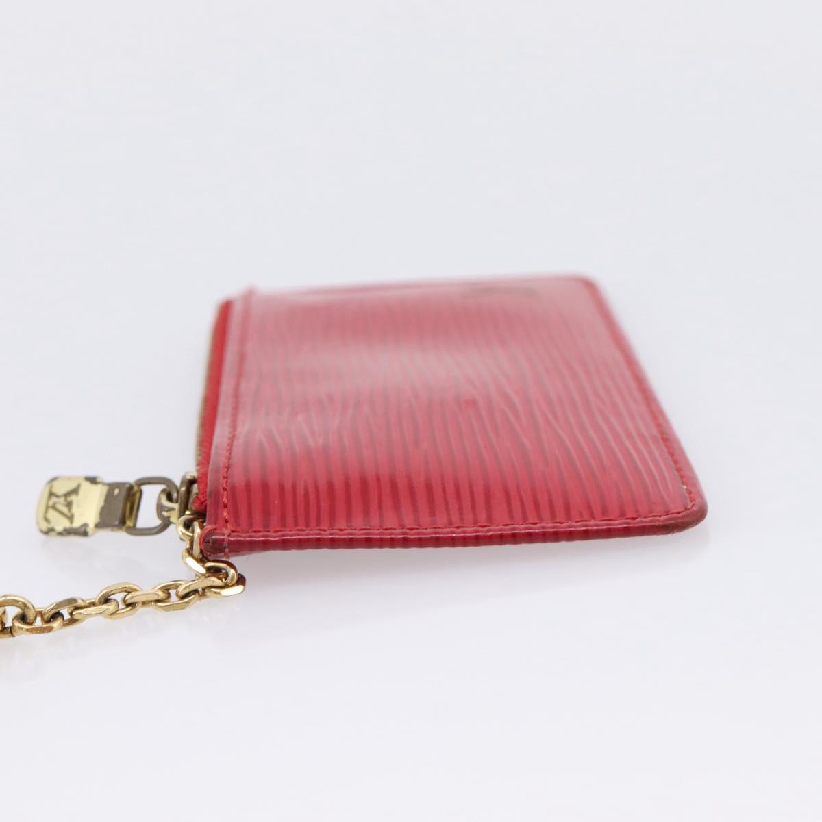 LOUIS VUITTON Epi Pochette Cles Coin Purse Red M63807 LV Auth 201546