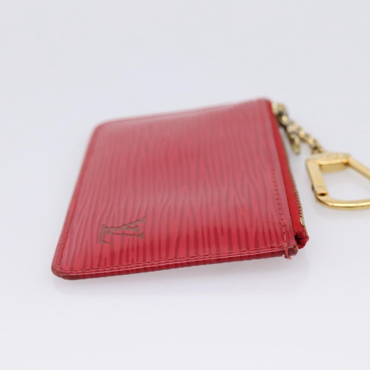 LOUIS VUITTON Epi Pochette Cles Coin Purse Red M63807 LV Auth 201546