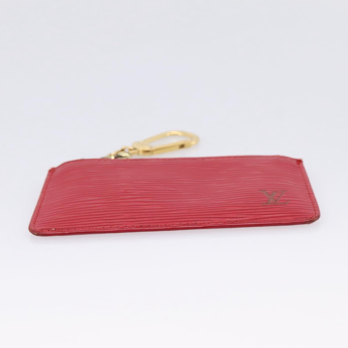 LOUIS VUITTON Epi Pochette Cles Coin Purse Red M63807 LV Auth 201546