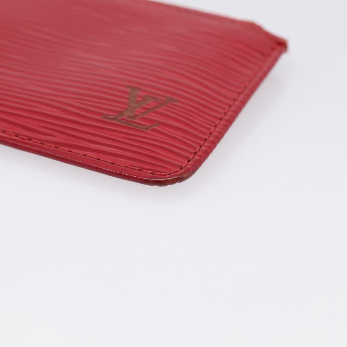 LOUIS VUITTON Epi Pochette Cles Coin Purse Red M63807 LV Auth 201546