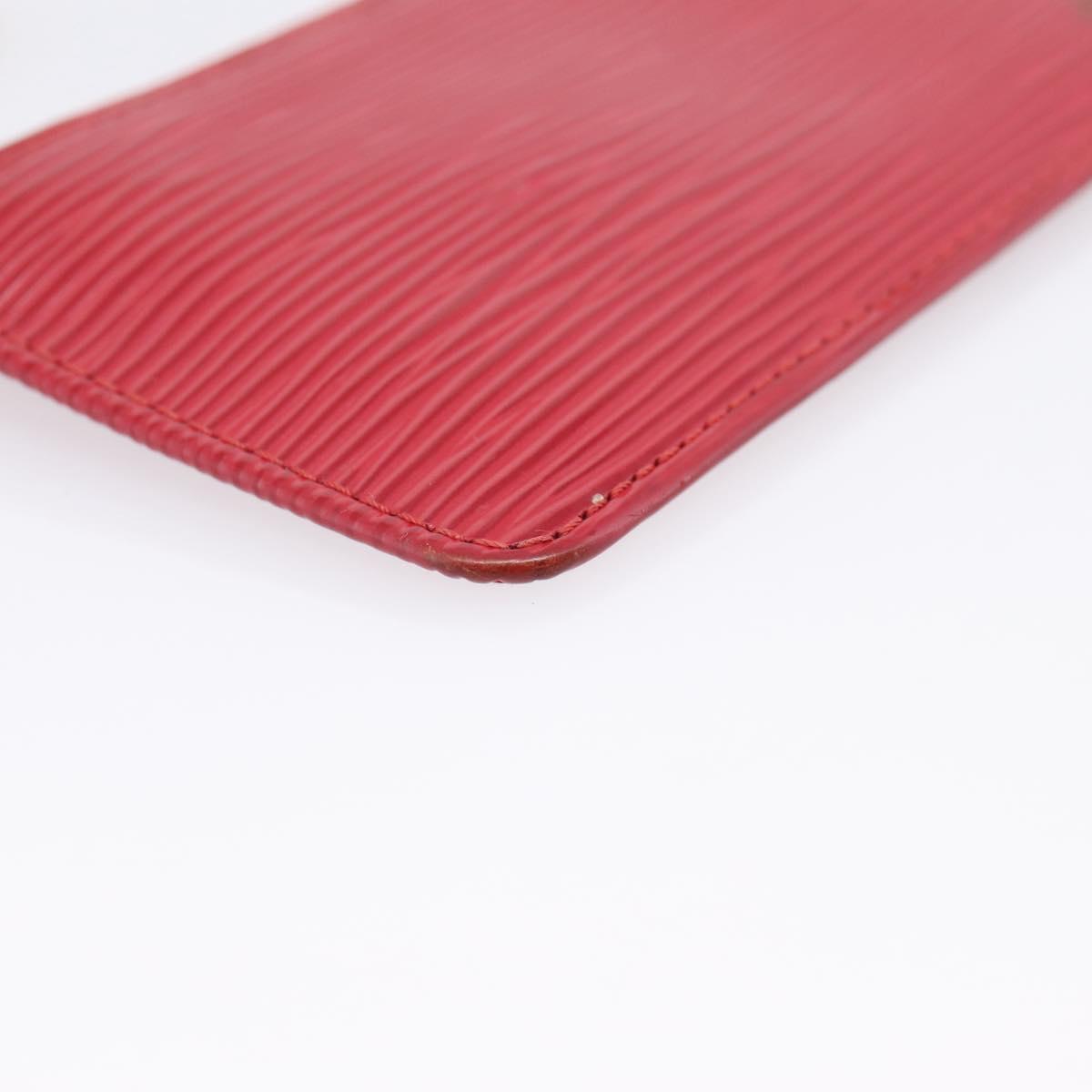 LOUIS VUITTON Epi Pochette Cles Coin Purse Red M63807 LV Auth 201546