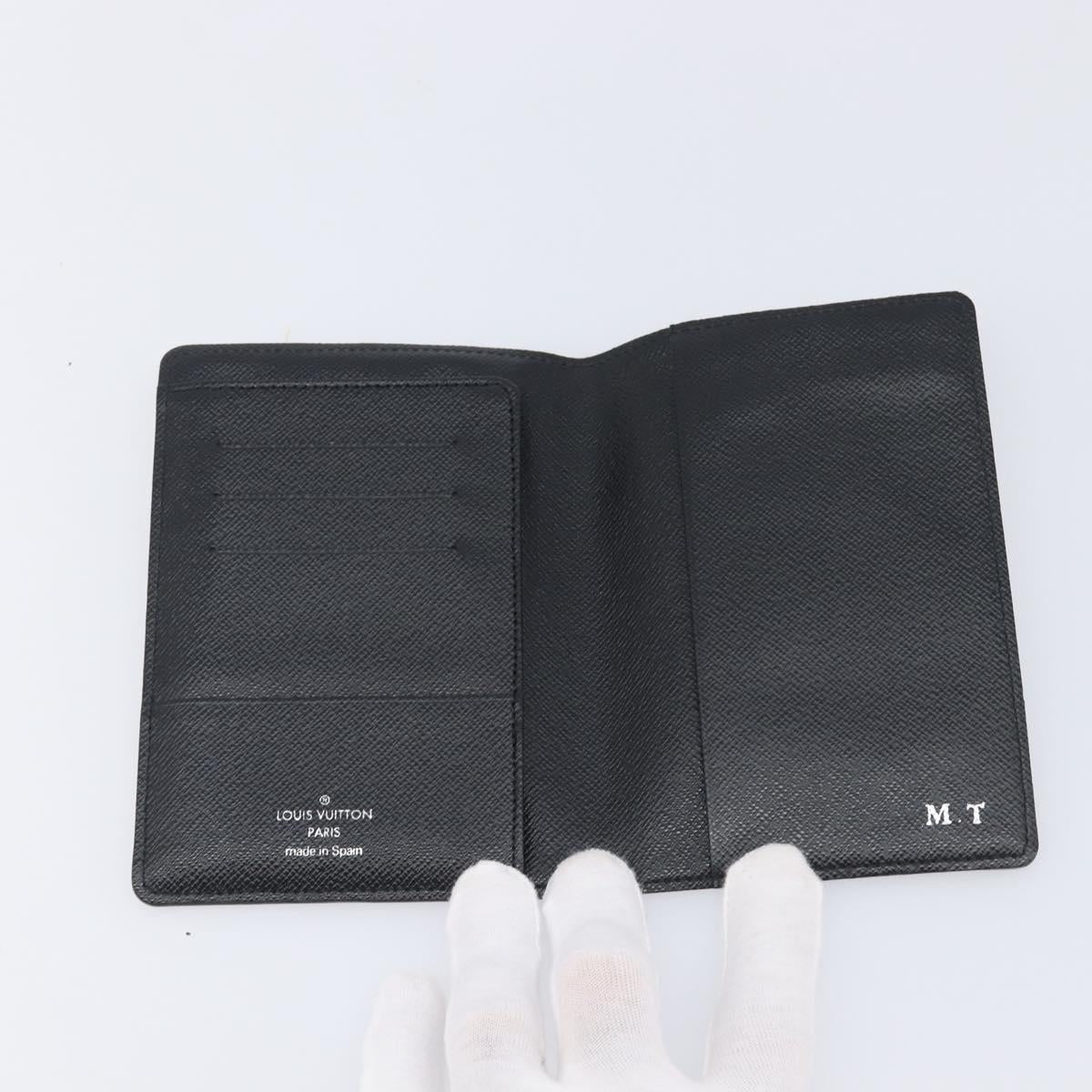 LOUIS VUITTON Damier Graphite Couverture passport Case N64411 LV Auth 201547A