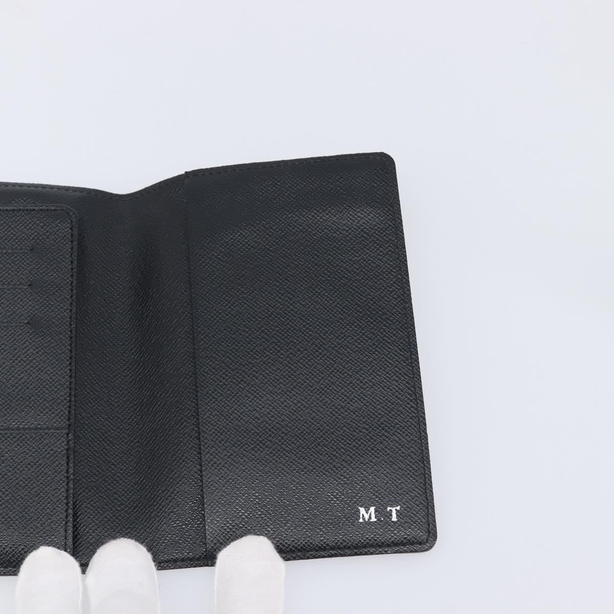 LOUIS VUITTON Damier Graphite Couverture passport Case N64411 LV Auth 201547A