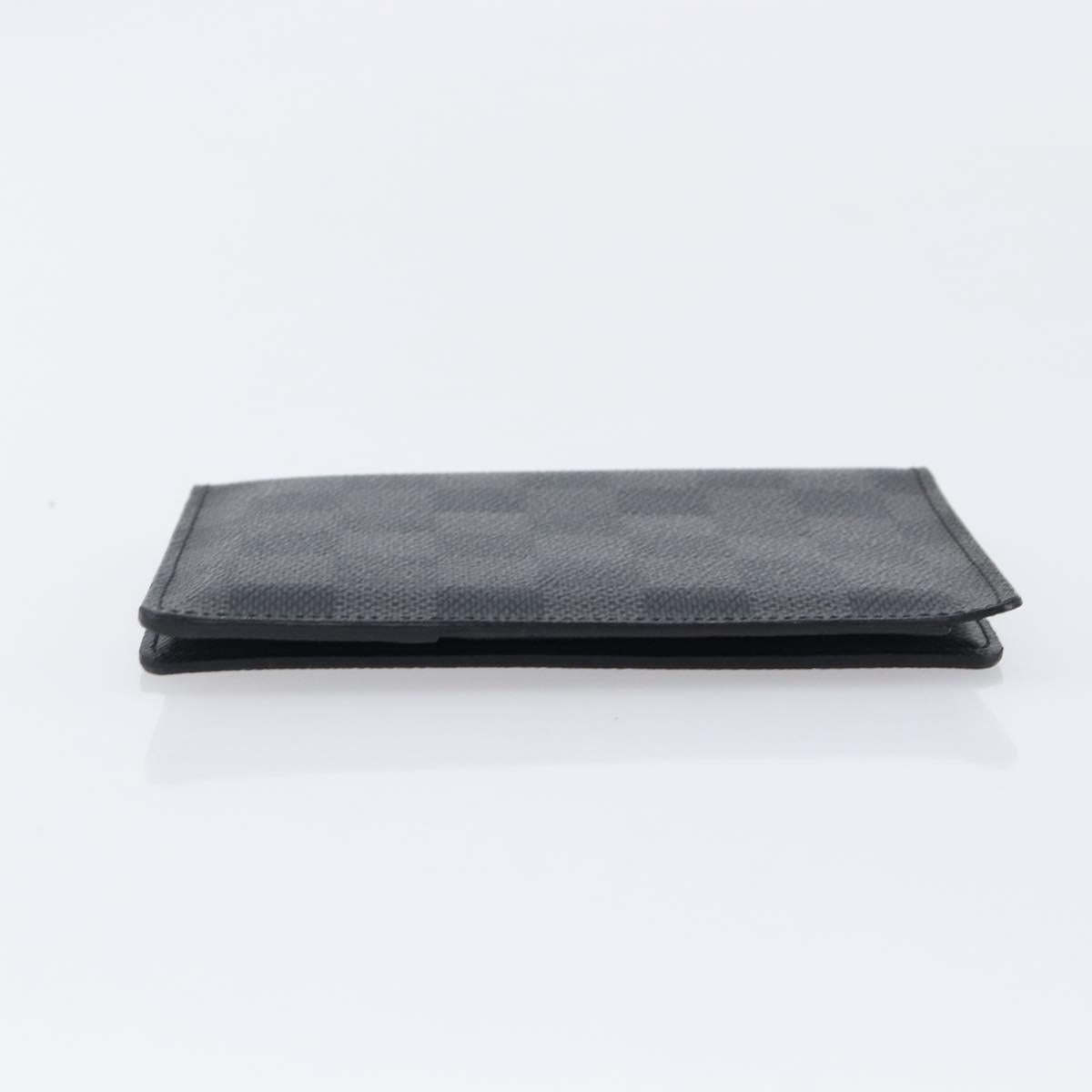 LOUIS VUITTON Damier Graphite Couverture passport Case N64411 LV Auth 201547A