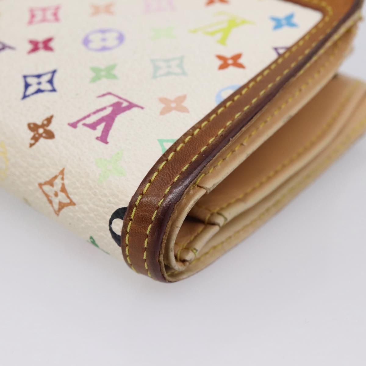 LOUIS VUITTON Porte Monnaie Viennois Wallet White M92987 LV Auth 201555