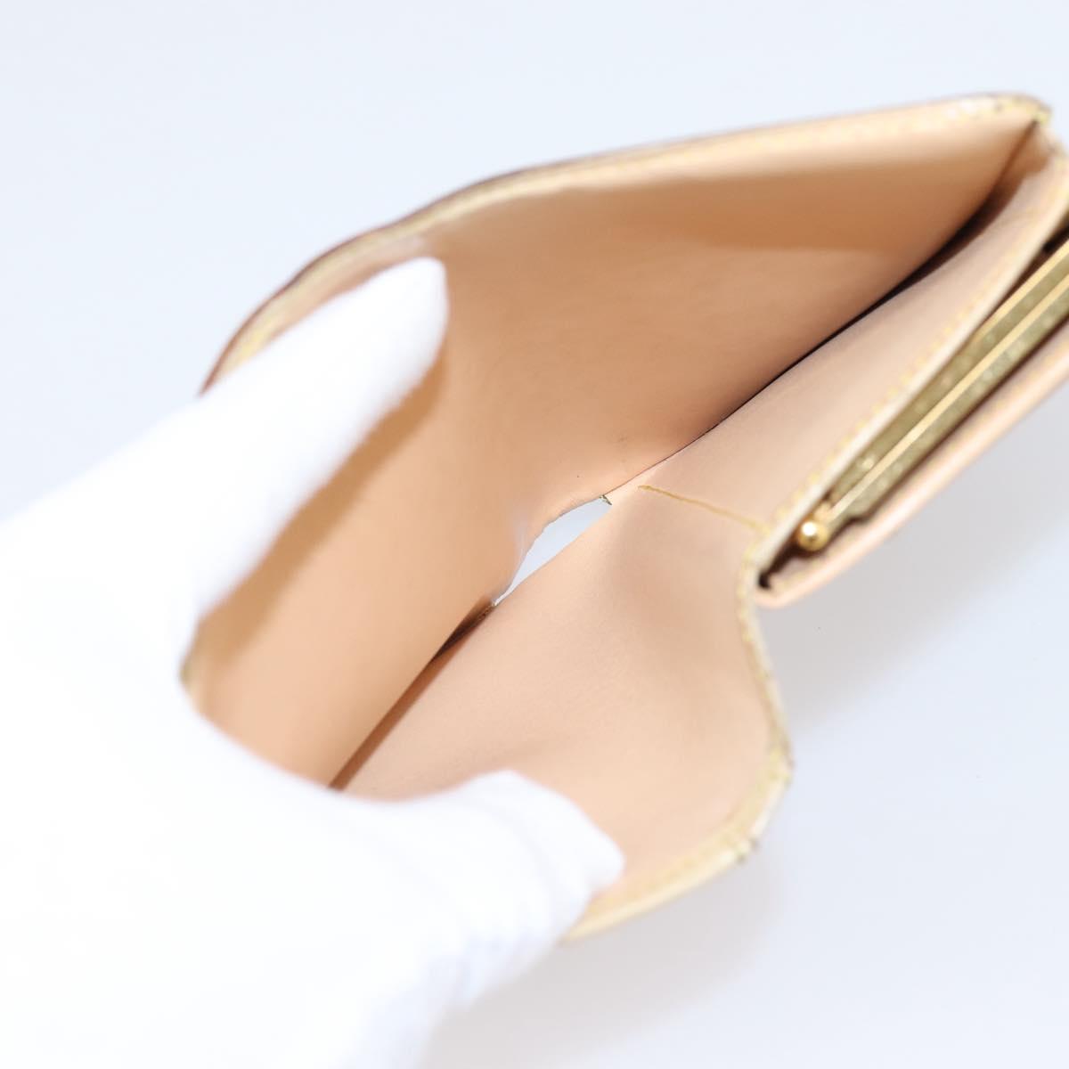LOUIS VUITTON Porte Monnaie Viennois Wallet White M92987 LV Auth 201555