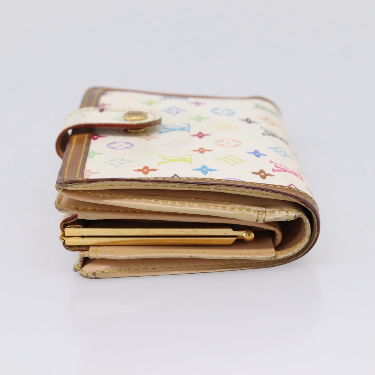 LOUIS VUITTON Porte Monnaie Viennois Wallet White M92987 LV Auth 201555