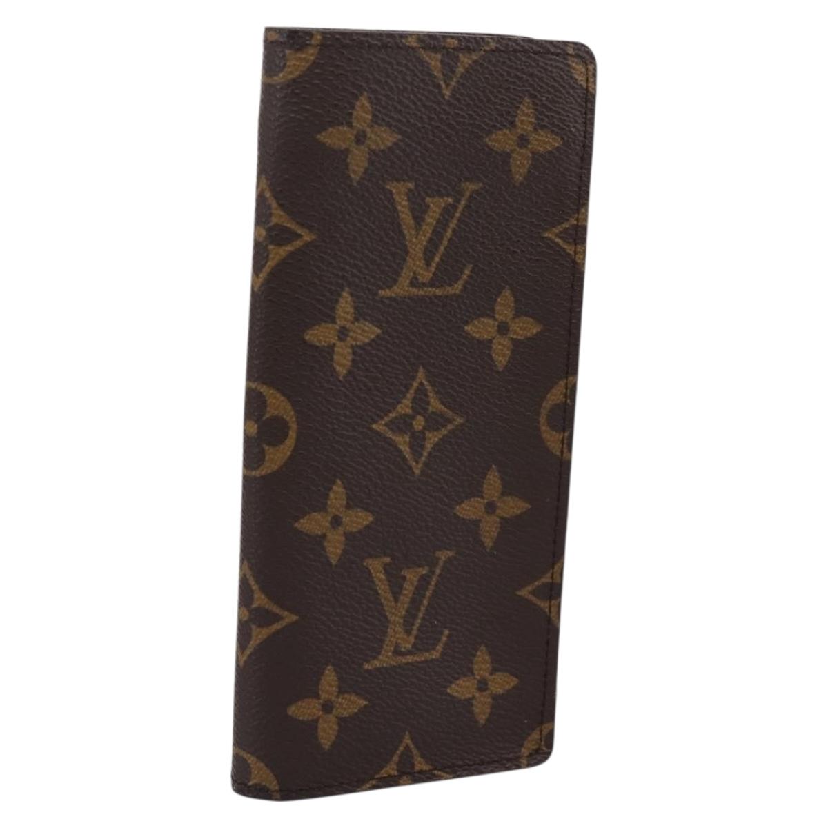 LOUIS VUITTON Monogram Etui Lunette Simple Glasses Case LV Auth 201559