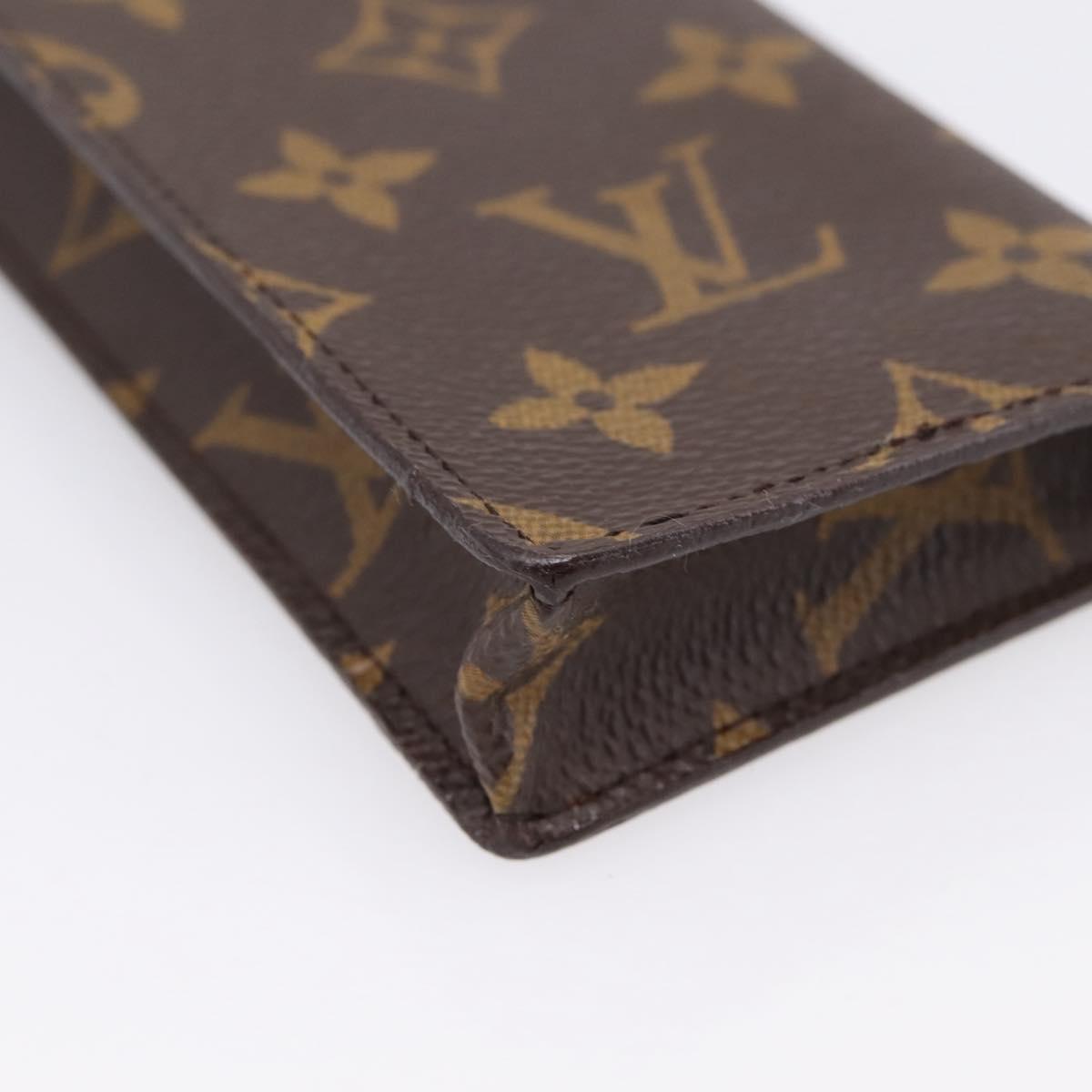 LOUIS VUITTON Monogram Etui Lunette Simple Glasses Case LV Auth 201559