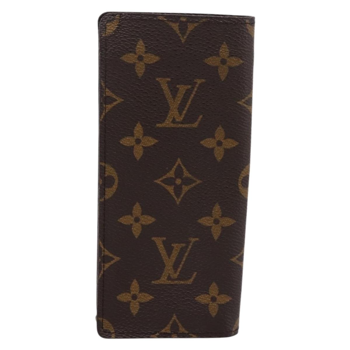 LOUIS VUITTON Monogram Etui Lunette Simple Glasses Case LV Auth 201559