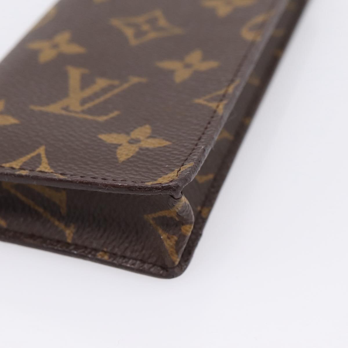 LOUIS VUITTON Monogram Etui Lunette Simple Glasses Case LV Auth 201559