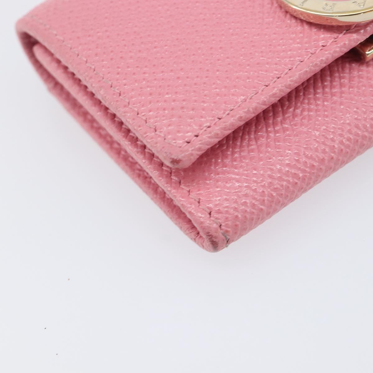 BVLGARI Coin Purse Leather Pink Gold Auth 201561V