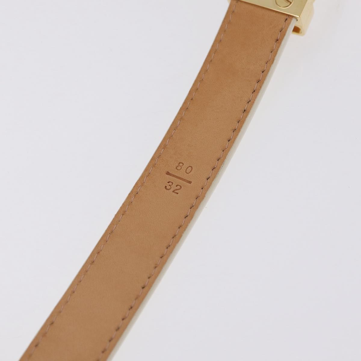 LOUIS VUITTON Monogram Vernis Belt 38.2"" 80/32 Perle RI1016 LV Auth 201570V