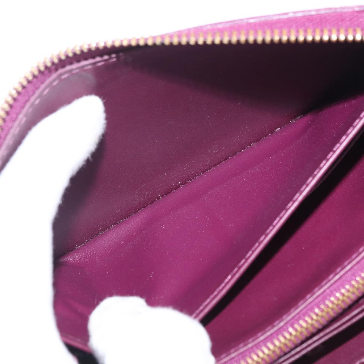 LOUIS VUITTON Monogram Vernis Zippy Wallet Wallet Viole M93575 LV Auth 201571A