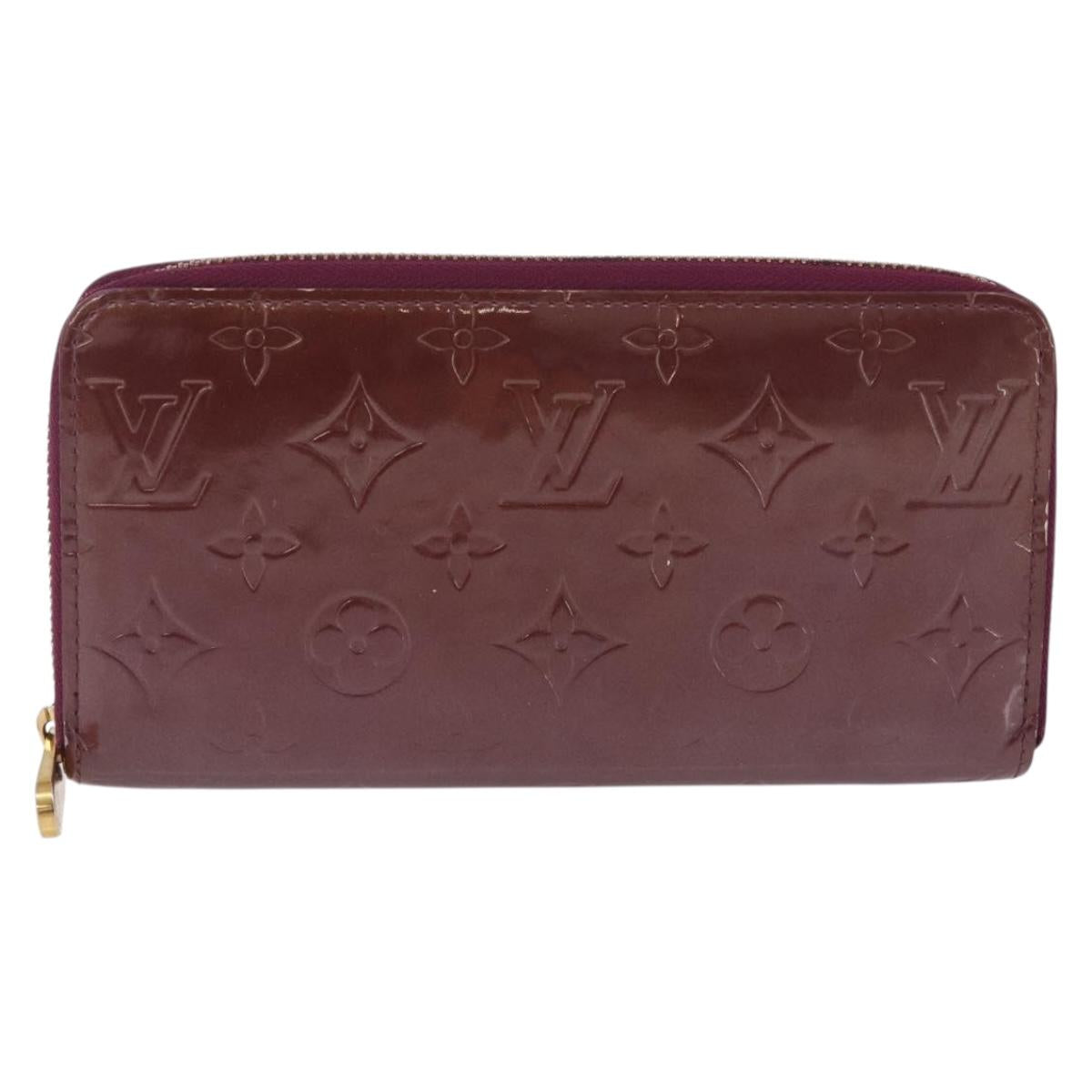 LOUIS VUITTON Monogram Vernis Zippy Wallet Wallet Viole M93575 LV Auth 201571A