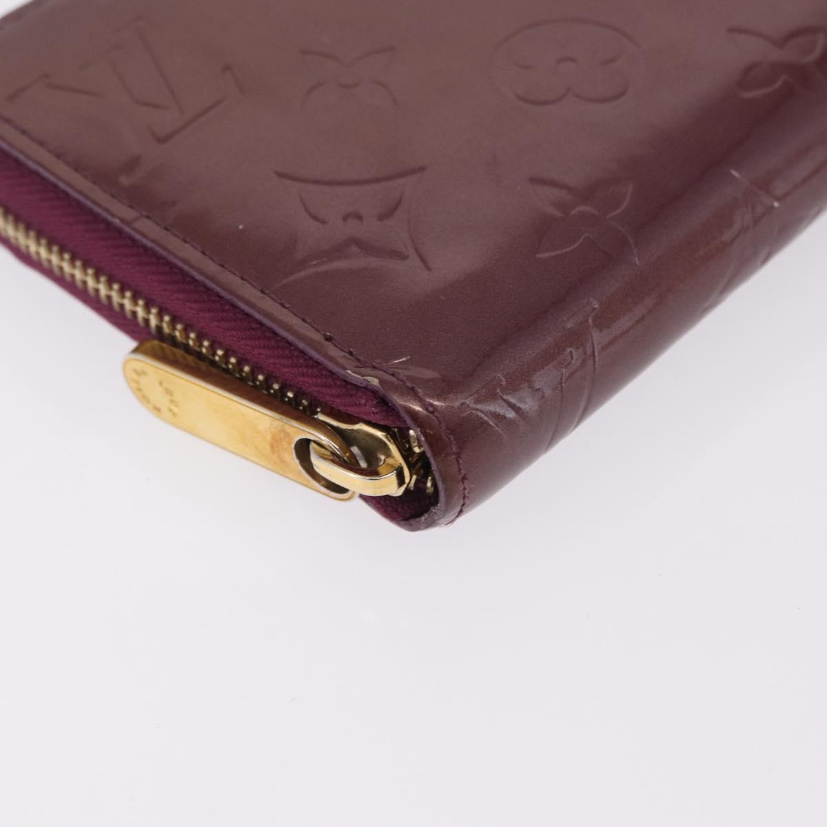 LOUIS VUITTON Monogram Vernis Zippy Wallet Wallet Viole M93575 LV Auth 201571A