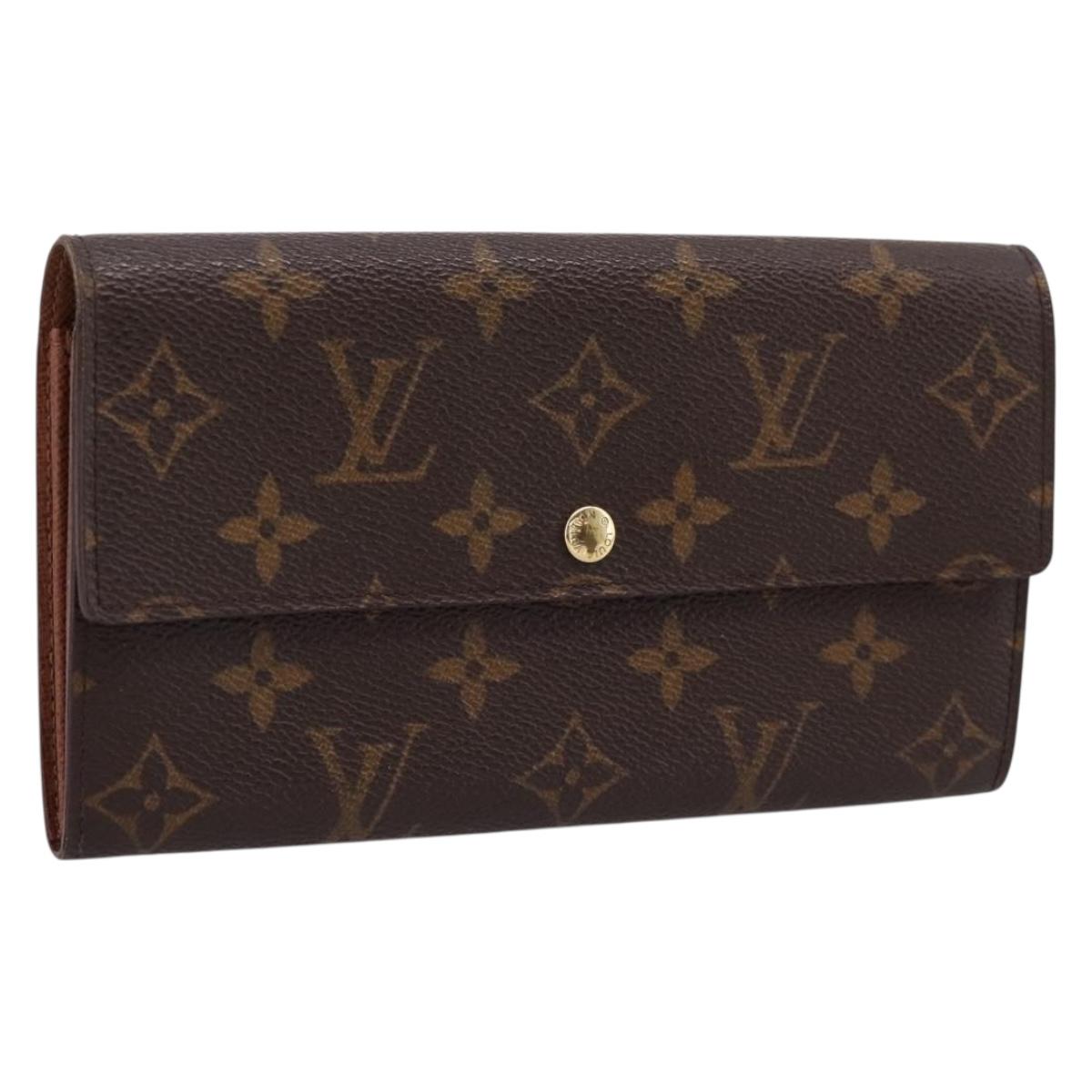 LOUIS VUITTON PochettePorte MonnaieCredit Long Wallet M61726 LV Auth 201581A