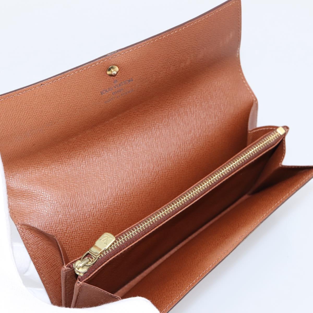LOUIS VUITTON PochettePorte MonnaieCredit Long Wallet M61726 LV Auth 201581A