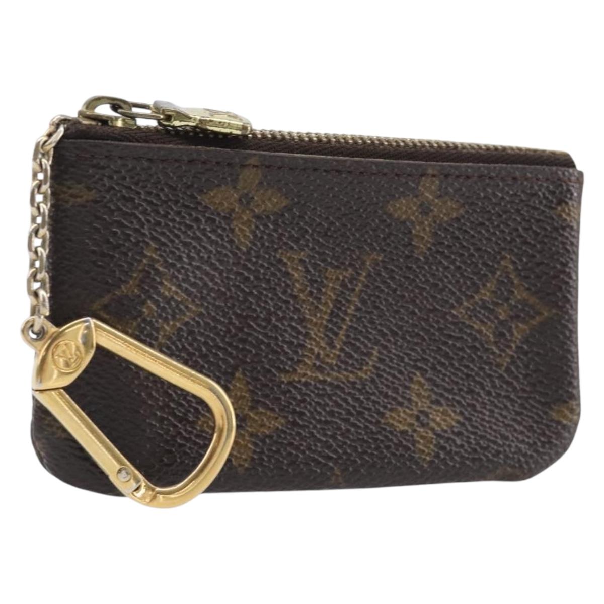 LOUIS VUITTON Monogram Pochette Cles Coin Purse M62650 LV Auth 201582
