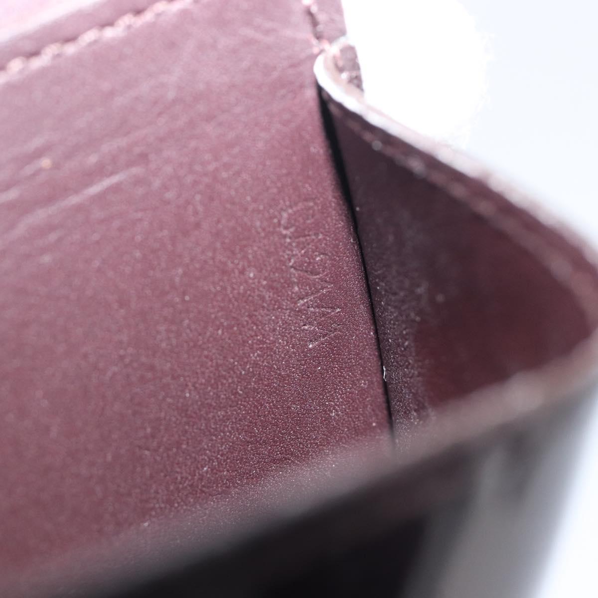 LOUIS VUITTON Vernis Anvelop Cult De Vuitto Case Amarante M91409 LV Auth 201583
