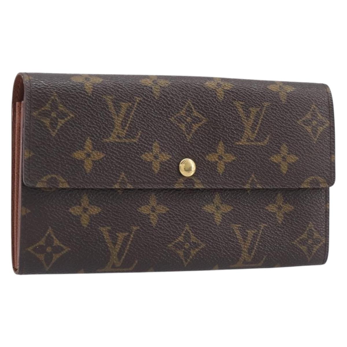 LOUIS VUITTON PochettePorte MonnaieCredit Long Wallet M61726 LV Auth 201584A