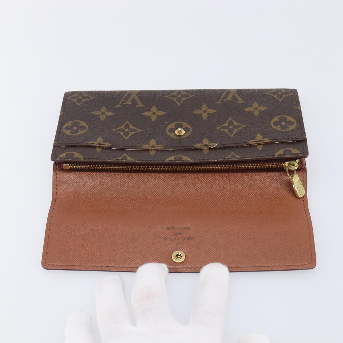 LOUIS VUITTON PochettePorte MonnaieCredit Long Wallet M61726 LV Auth 201584A