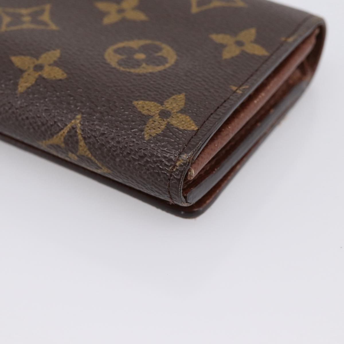 LOUIS VUITTON Porte Monnaie Billets Tresor Wallet M61730 LV Auth 201585V