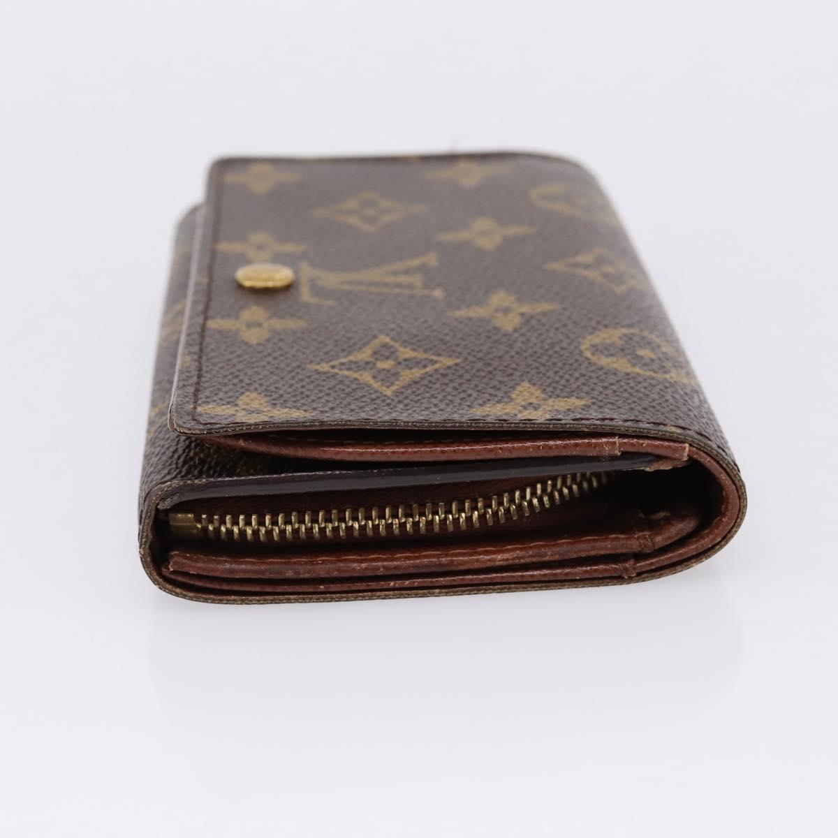 LOUIS VUITTON Porte Monnaie Billets Tresor Wallet M61730 LV Auth 201585V