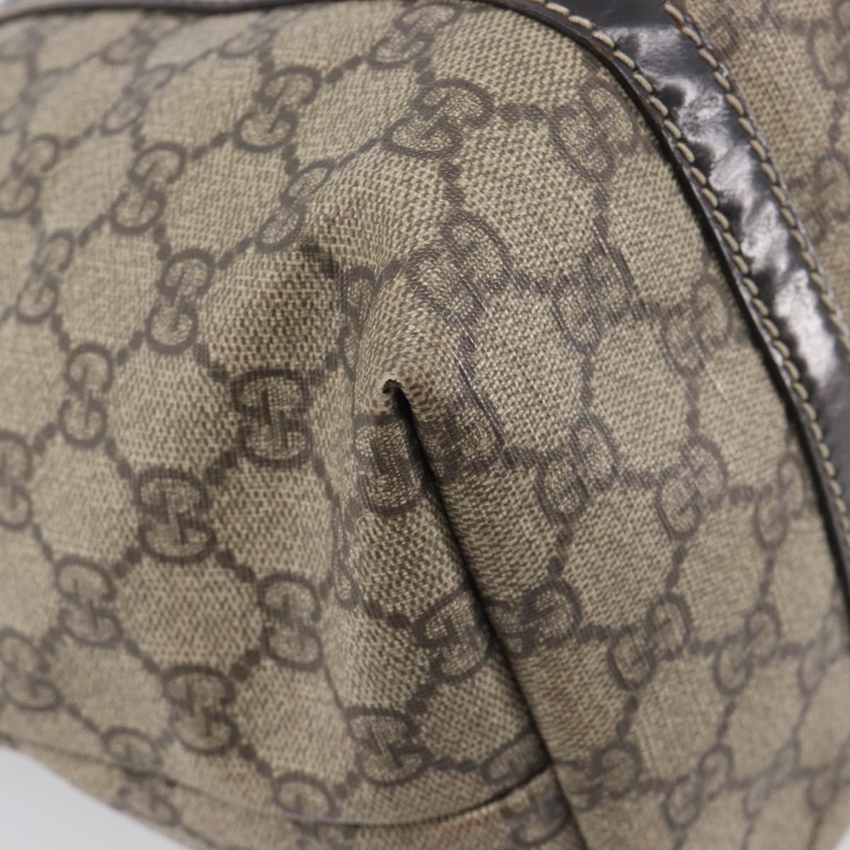 GUCCI GG Supreme Tote Bag PVC Beige Gold 197953 Auth 201705