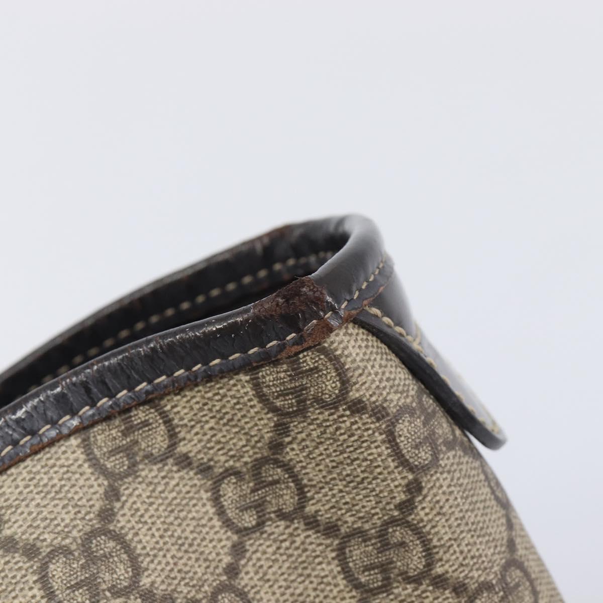 GUCCI GG Supreme Tote Bag PVC Beige Gold 197953 Auth 201705