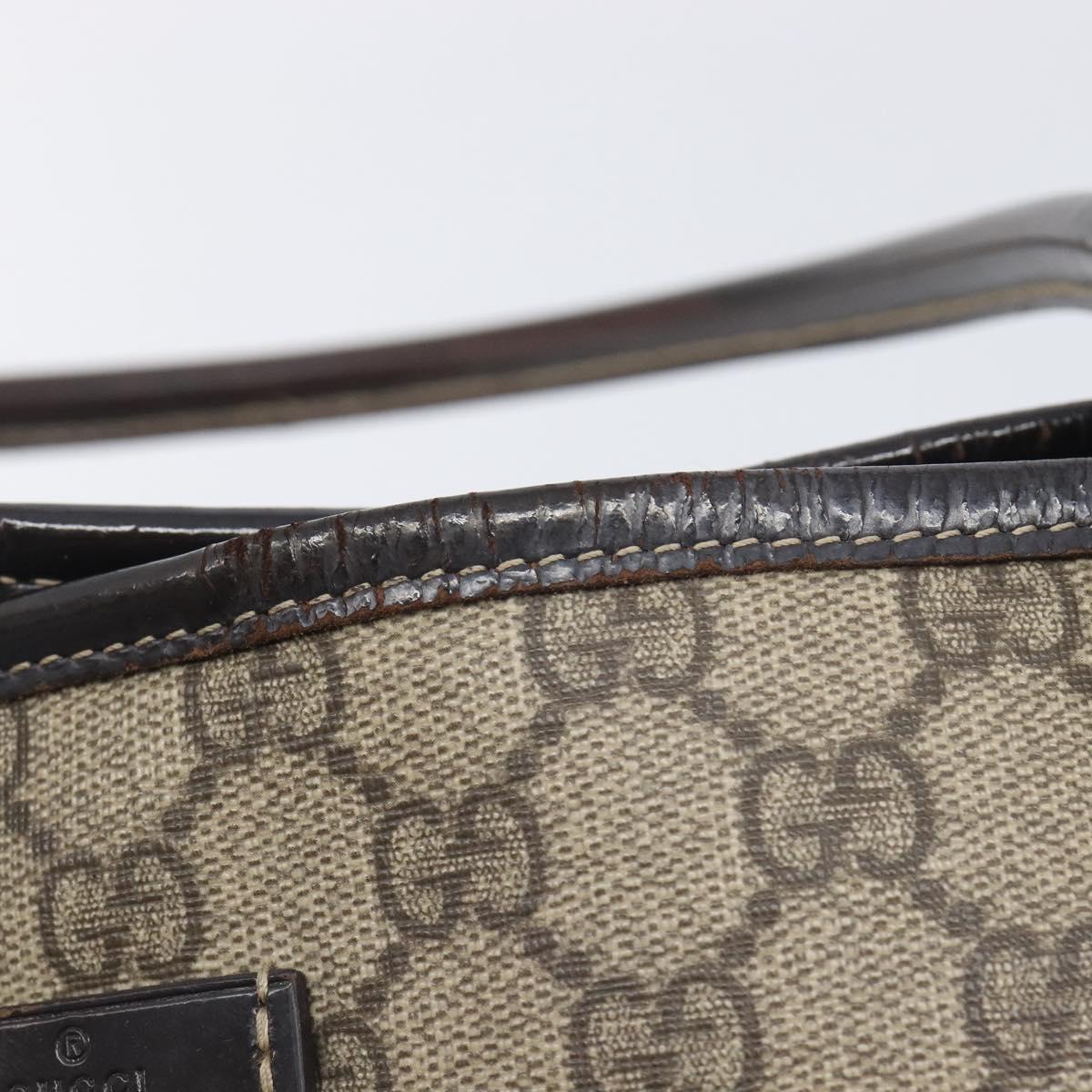 GUCCI GG Supreme Tote Bag PVC Beige Gold 197953 Auth 201705