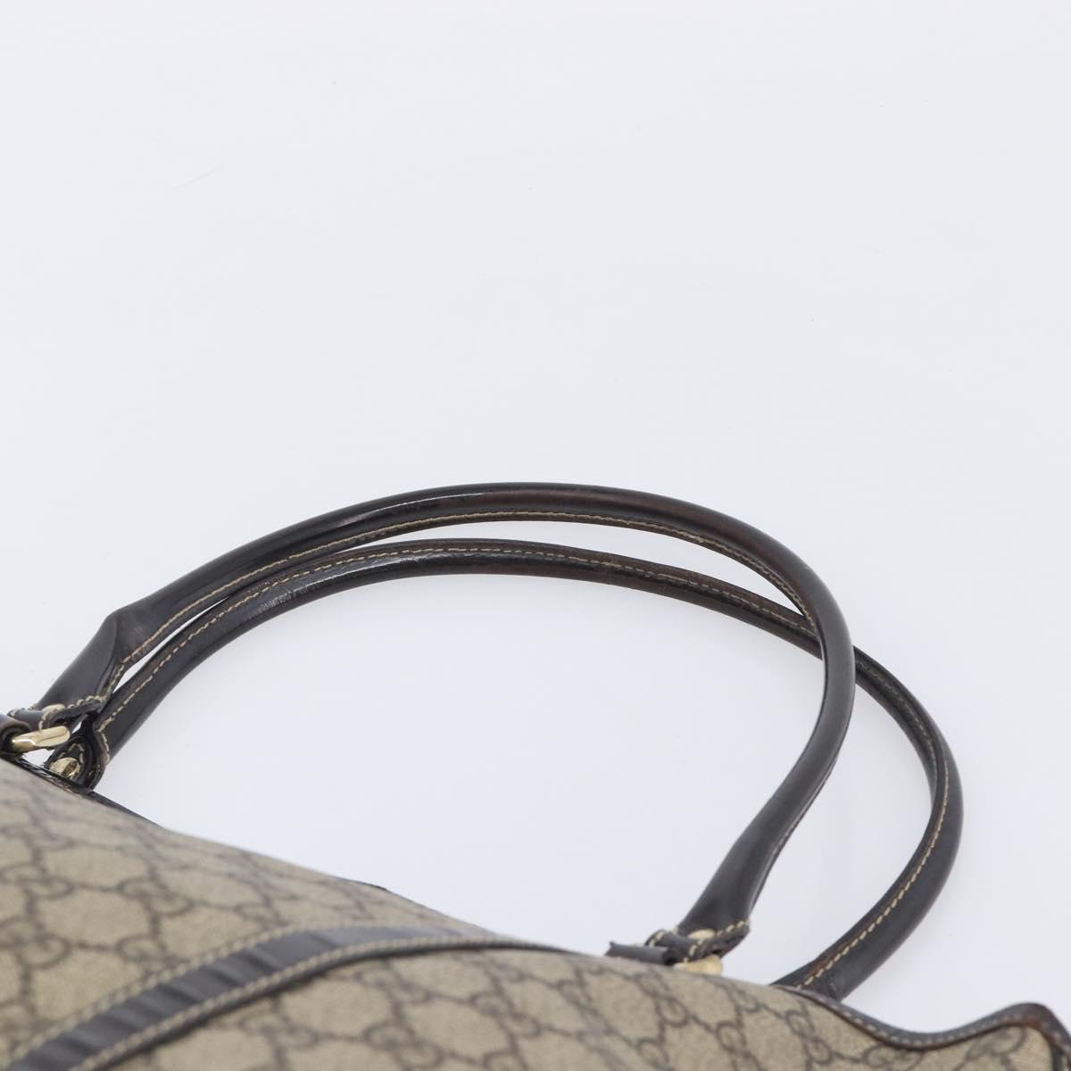 GUCCI GG Supreme Tote Bag PVC Beige Gold 197953 Auth 201705
