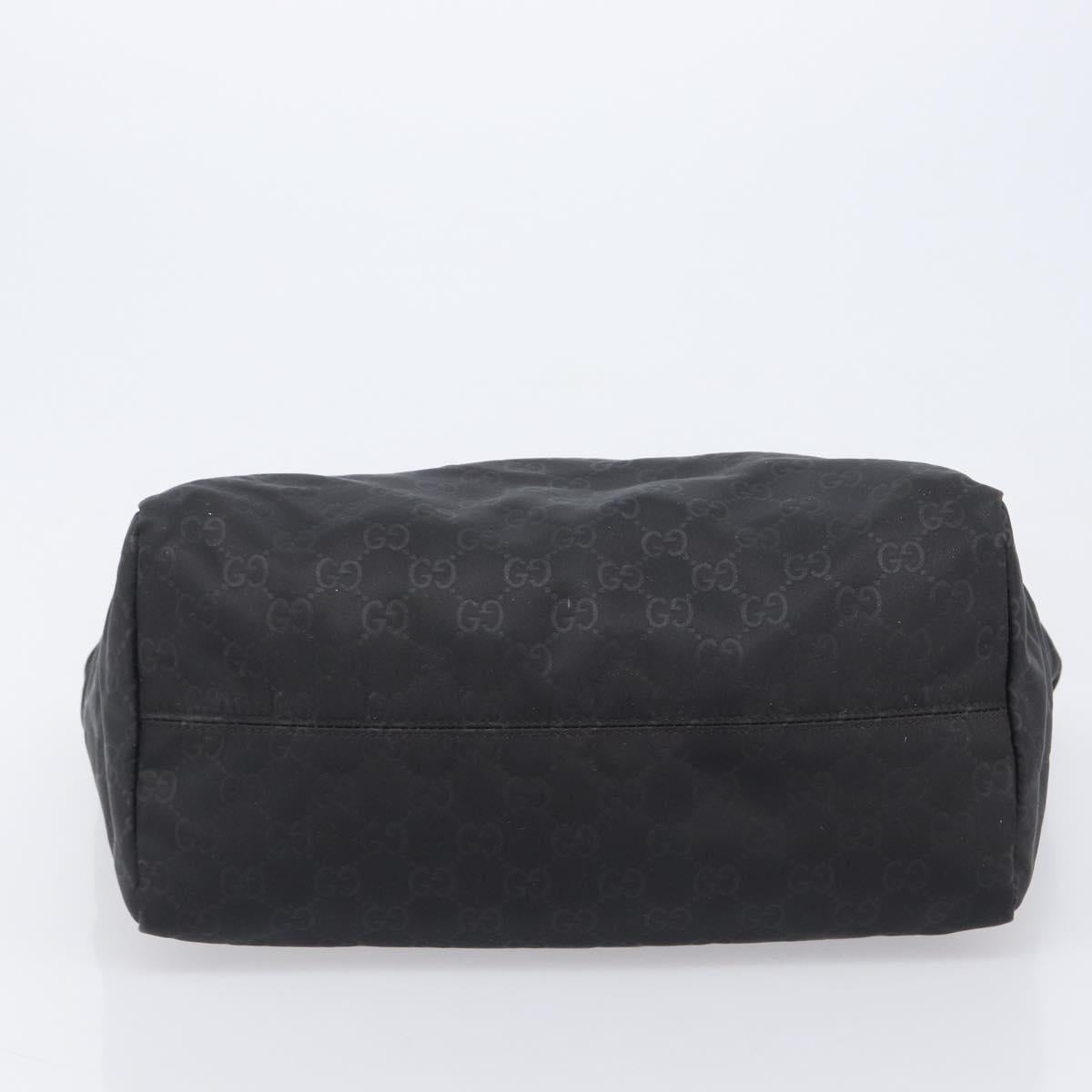GUCCI GG Canvas Tote Bag Nylon Black 282439 Auth 201707