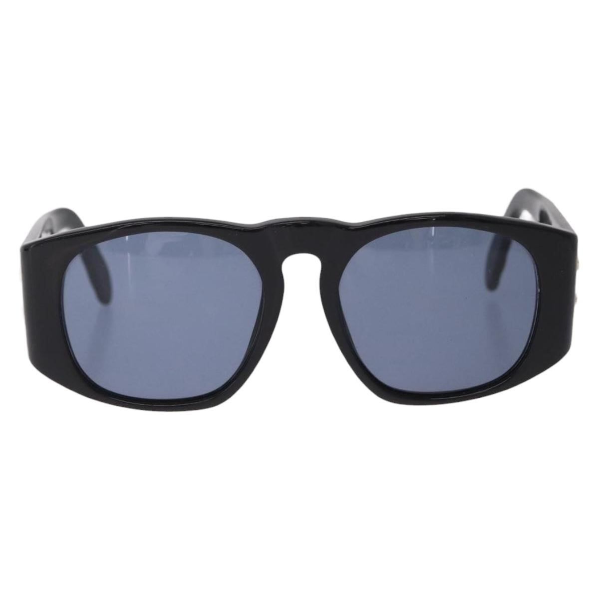 CHANEL Sunglasses metal Black CC Auth 201729M