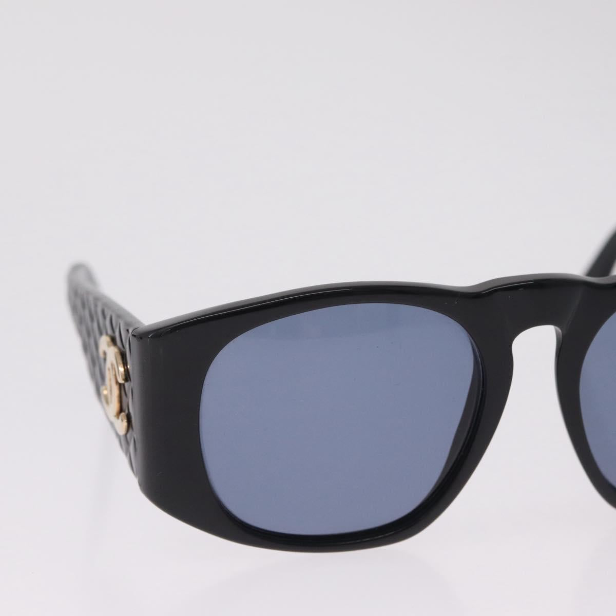 CHANEL Sunglasses metal Black CC Auth 201729M