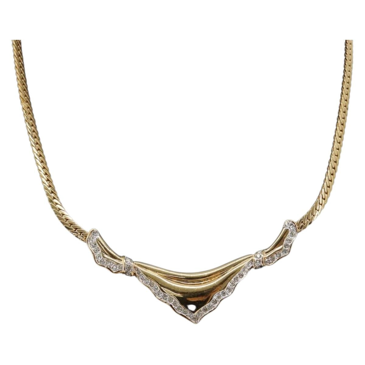 Nina Ricci Necklace metal Gold Auth 201733M